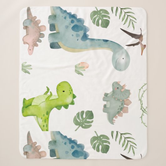 Dinosaur-Sherpa-Decke Sherpadecke (Vorderseite)