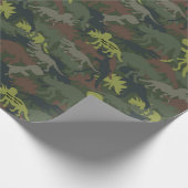 Dinosaur-Silhouette anpassen Geschenkpapier (Ecke)