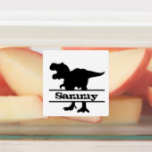Dinosaur-Silhouette Personalisierte Namen Labels Etiketten (Befestigt)