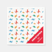 Dinosaur-Silhouette Serviette (Vorderseite)