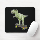 Dinosaur Skateboard T-Rex Dino Dinosaurier  Mousepad (Mit Mouse)
