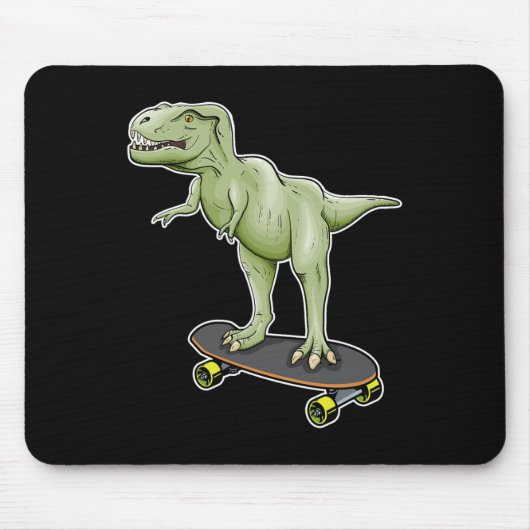 Dinosaur Skateboard T-Rex Dino Dinosaurier  Mousepad (Vorne)