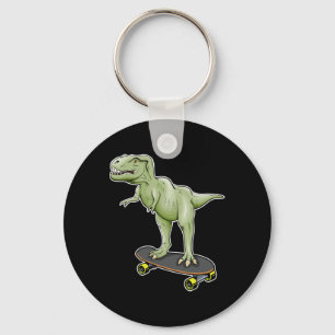 Dinosaur Skateboarding T-Rex Dino Dinosaurier  Schlüsselanhänger
