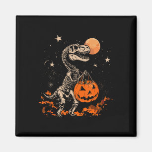 Dinosaur Skeleton Beängstigend Pumpkin Moon Hallow Magnet