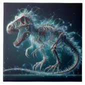 Dinosaur Skeleton in Dreamy Land laufen Fliese (Vorderseite)