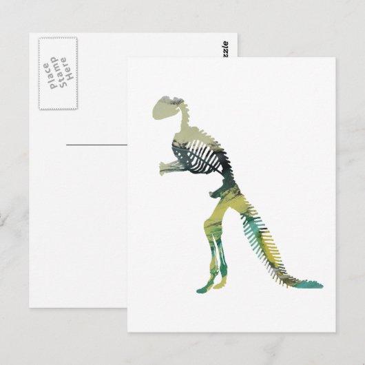 Dinosaur Skeleton Postkarte (Vorne/Hinten)