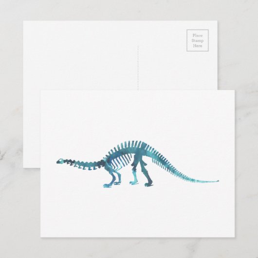 Dinosaur Skeleton Postkarte (Vorne/Hinten)