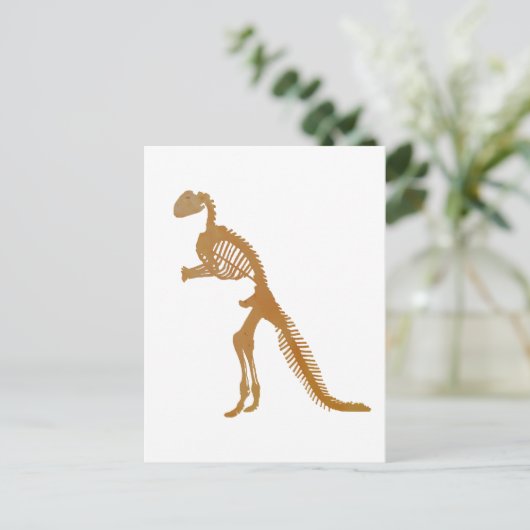 Dinosaur Skeleton Postkarte (Stehend Vorderseite)