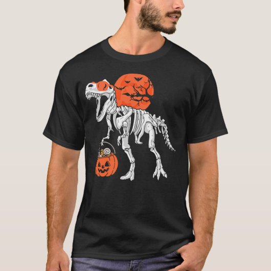 Dinosaur Skeleton Shirt Halloween Shirts for Women (Vorderseite)