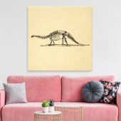 Dinosaur Skeleton Vintag Art Leinwanddruck (Insitu (Wohnzimmer))