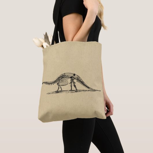 Dinosaur Skeleton Vintag Art Tasche (Von Nahem)