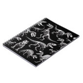 Dinosaur Skeletons Weiße Fossile Knochen Notizblock (Linke Seite)