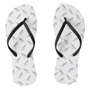 Dinosaur Skelette Muster CUSTOM HINTERGRUNDFARBE Badesandalen