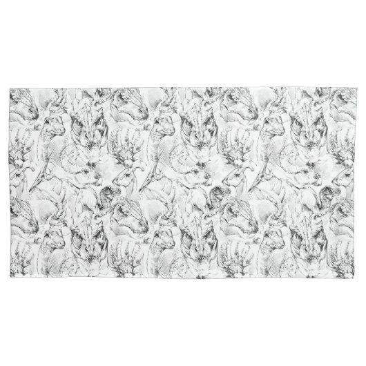 Dinosaur Sketch Kissenbezug (Vorderseite-Links)