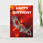 Dinosaur Skull BIRTHDAY PARTY Card Karte (Vorderseite)