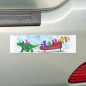 Dinosaur Sleigh Ride Autoaufkleber (Auf Auto)