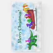 Dinosaur Sleigh Ride Banner (Vertikal)