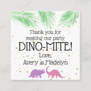 Dinosaur Soap Gastgeschenk 2-seitig Hang Tags