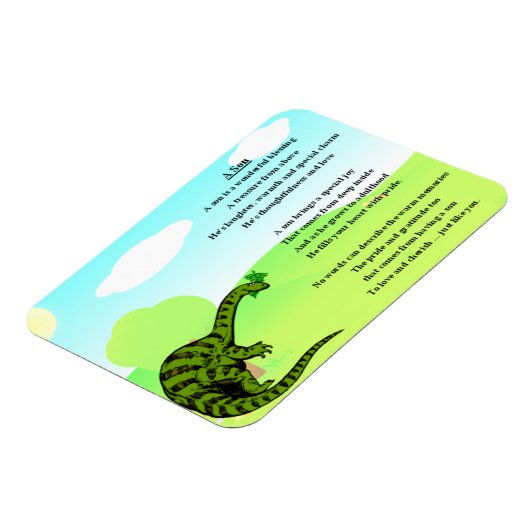 Dinosaur Son Poem Magnet (Linke Seite)