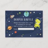Dinosaur Space Diaper Raffelkarte Begleitkarte (Vorderseite)
