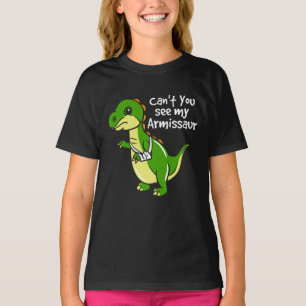 Dinosaur Spaß gebrochener Arm Mitgefühl Geburtstag T-Shirt