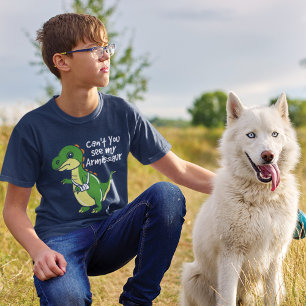 Dinosaur Spaß gebrochener Arm Mitgefühl Neuheit T-Shirt