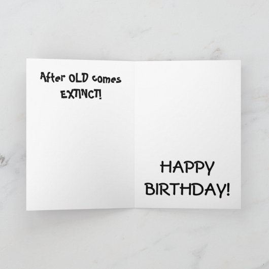 Dinosaur-Spaß Karte (Innenseite)