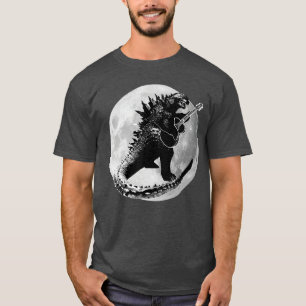 Dinosaur spielt Gitarre E-Gitarre Akustik Led Rock T-Shirt