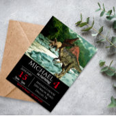 Dinosaur Spinosaurus Landscape Geburtstagsfeier Einladung