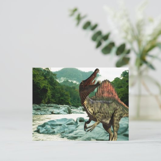 Dinosaur Spinosaurus Postcard Postkarte (Stehend Vorderseite)