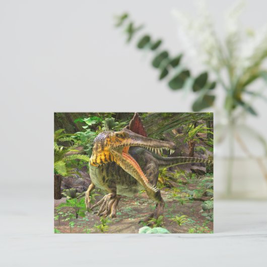 Dinosaur Spinosaurus Postkarte (Stehend Vorderseite)