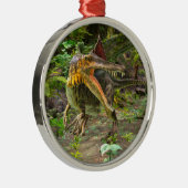 Dinosaur Spinosaurus Silbernes Ornament (Rechts)