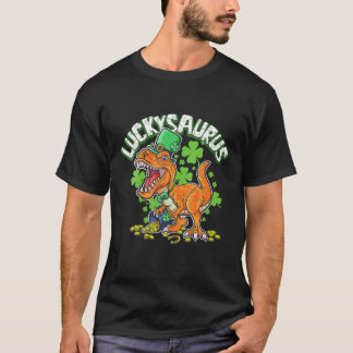 Dinosaur St Patrick LUCKYSAURUS T Rex Dinosaurs Gi T-Shirt