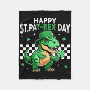 Dinosaur St. Patrick's Day Frohe St. Pat T Rex Tag Fleecedecke