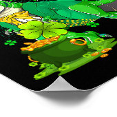 Dinosaur St. Patricks Day Frohe St. Pat Trex T Rex Poster (Ecke)