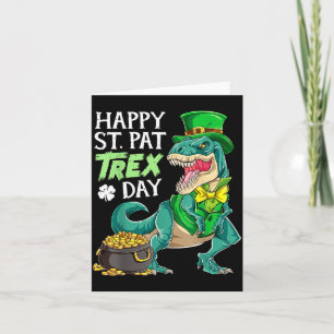 Dinosaur St. Patrick's Day Glücklicher St. Pat Tre Karte