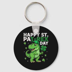 Dinosaur St. Patrick's Day Glücksklee irische Jung Schlüsselanhänger