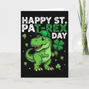 Dinosaur St. Patrick's Day Glücksklee Irischer Jun Karte