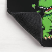 Dinosaur St. Patrick's Day Glücksklee Irischer Jun Mousepad (Ecke)