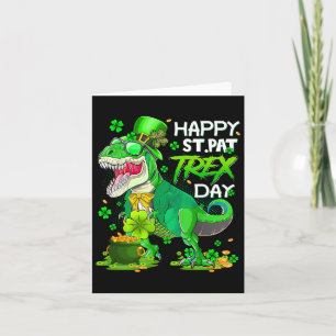 Dinosaur St Patricks Day Happy St Pat Trex T Rex B Karte