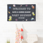 Dinosaur Star Planet Galaxy Babydusche Hintergrund Banner (Insitu)