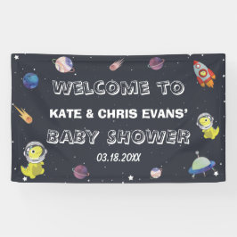 Dinosaur Star Planet Galaxy Babydusche Hintergrund Banner