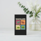 Dinosaur Stegosarus T-rex Triceratops Dino Visitenkarte (Stehend Vorderseite)