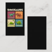Dinosaur Stegosarus T-rex Triceratops Dino Visitenkarte (Vorne/Hinten)