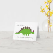 Dinosaur Stegosaurus Geburtstagskarte Karte (Gelbe Blume)