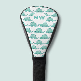 Dinosaur Stegosaurus Initials Golf Headcover