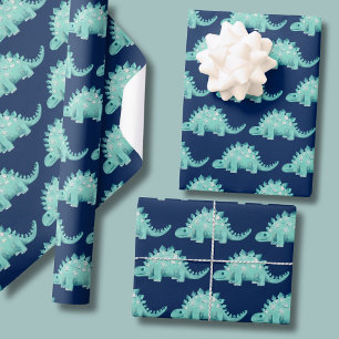Dinosaur Stegosaurus Kindergeburtstag Geschenkpapier
