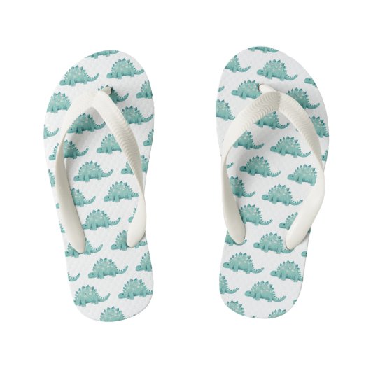 Dinosaur Stegosaurus Pattern Kinderbadesandalen (Fußbett)