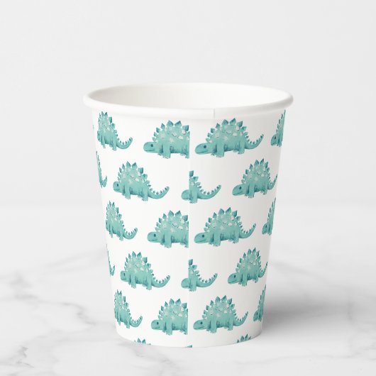 Dinosaur Stegosaurus Pattern Pappbecher (Rechts)
