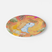 Dinosaur Stomp Chomp Rawr 1. Party Pappteller (Schrägansicht)